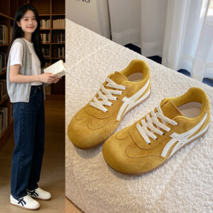Women’s Suede Lace-Up Platform Sneakers