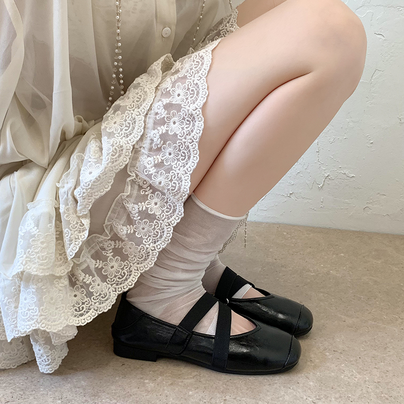 Wholesale Women’s Patent Mary Jane Flats Double Elastic Cross Strap Round Toe Dress Shoes - Image 2