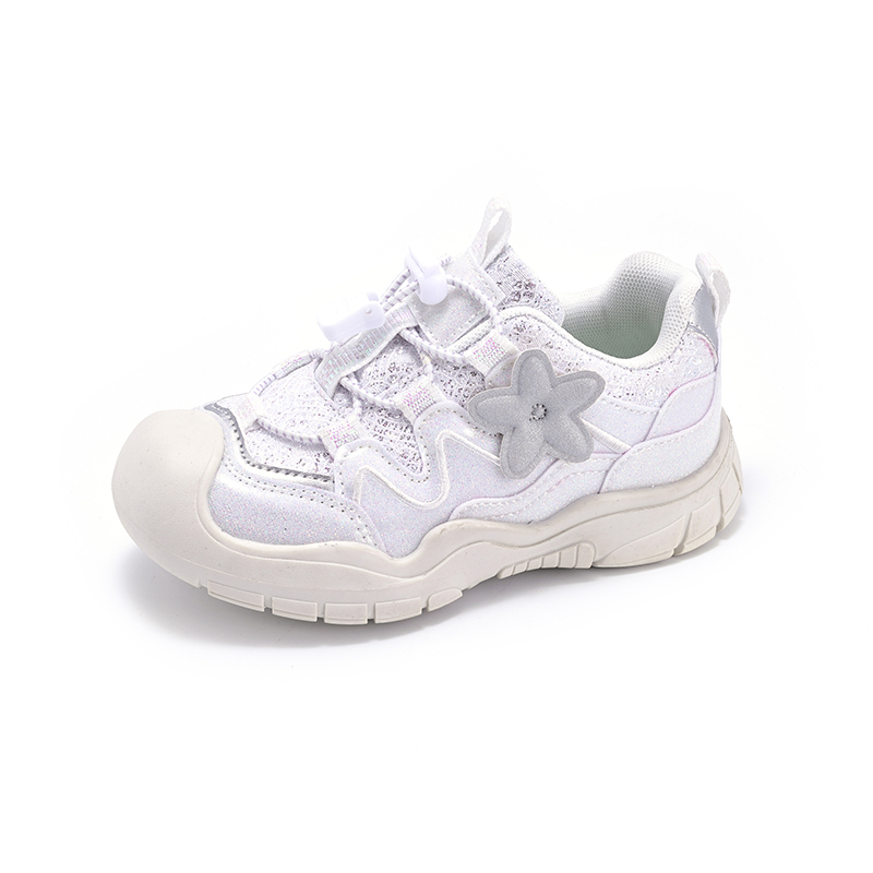 Wholesale Viral girls' sparkly star platform sneakers, breathable - 图片 2