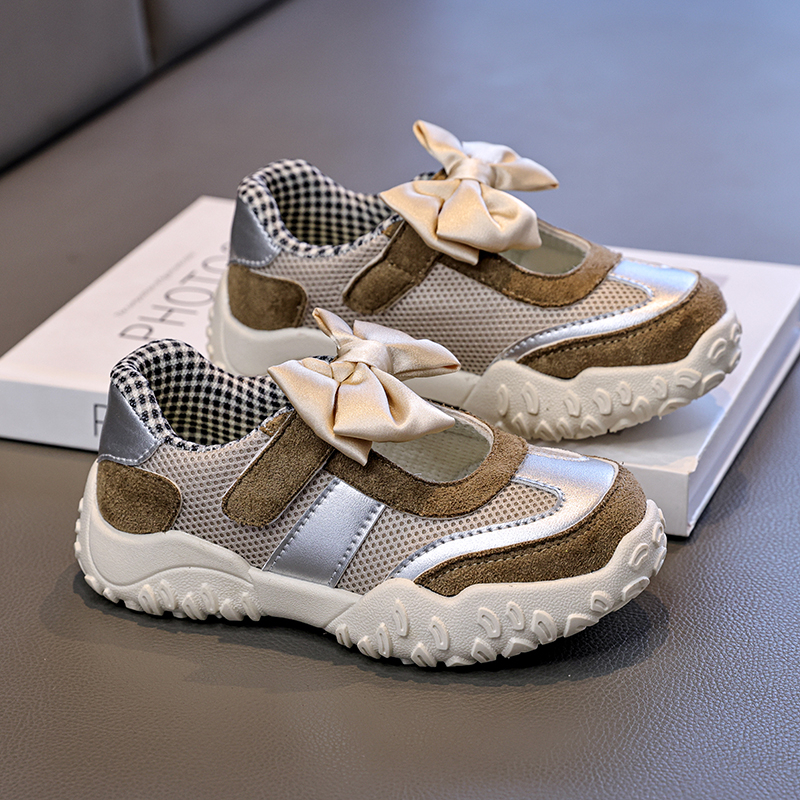 Trendy Breathable Mesh Kids Shoes | Bowknot Princess Style Casual Sneakers Wholesale - Image 4
