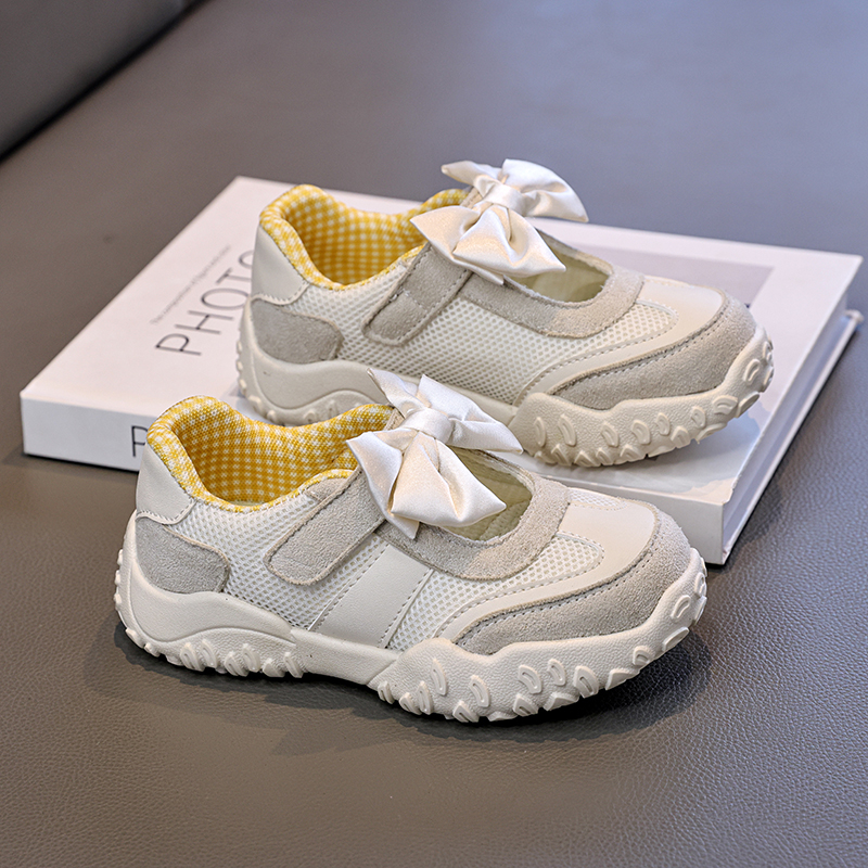 Trendy Breathable Mesh Kids Shoes | Bowknot Princess Style Casual Sneakers Wholesale - Image 5