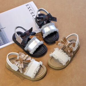 Wholesale Girls Princess Sandals | Korean Style Bow Open Toe Shoes OEM Manufacturer