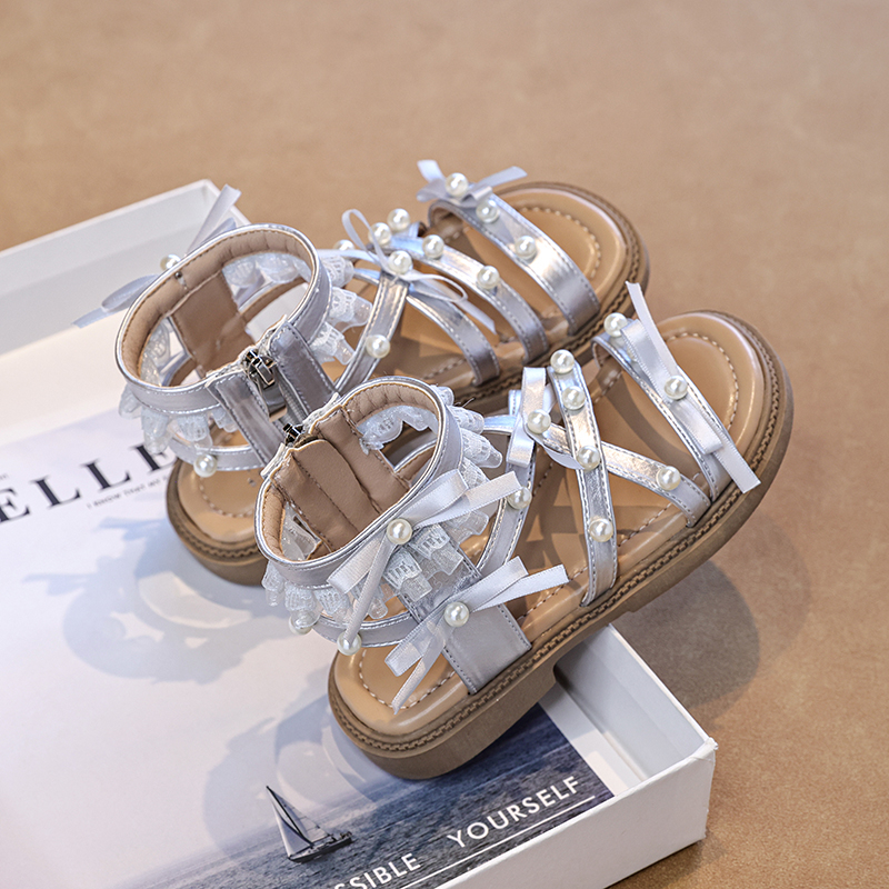 Girls Pearl Bow Gladiator Sandals Wholesale | OEM ODM - Image 5