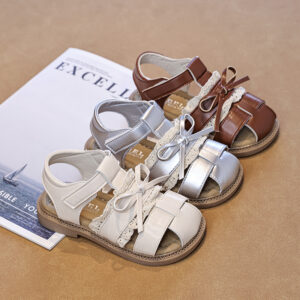 Viral Little Girls Sweet Lace Bow Roman Sandals Bulk Supply