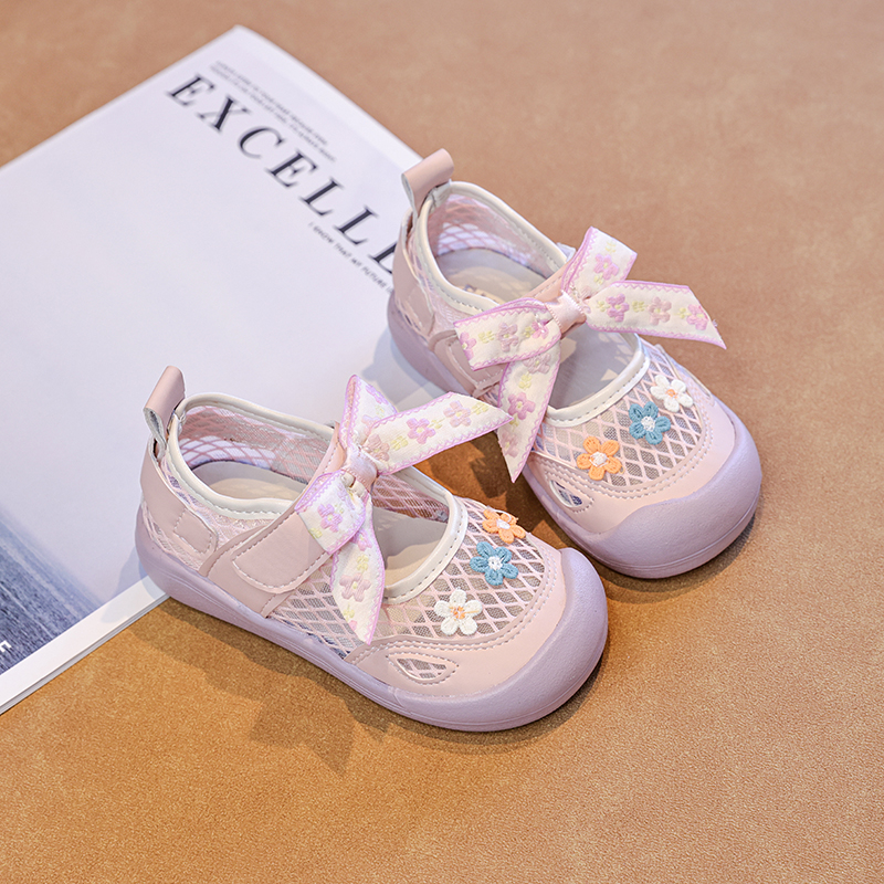 Girls Floral Bow Mary Jane Mesh Sandals Wholesale | OEM ODM - Image 7