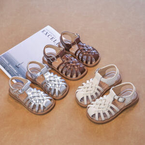 Viral Hot‑Sell Boys & Girls Basket‑Weave Vintage Flat Sandals Bulk Supply