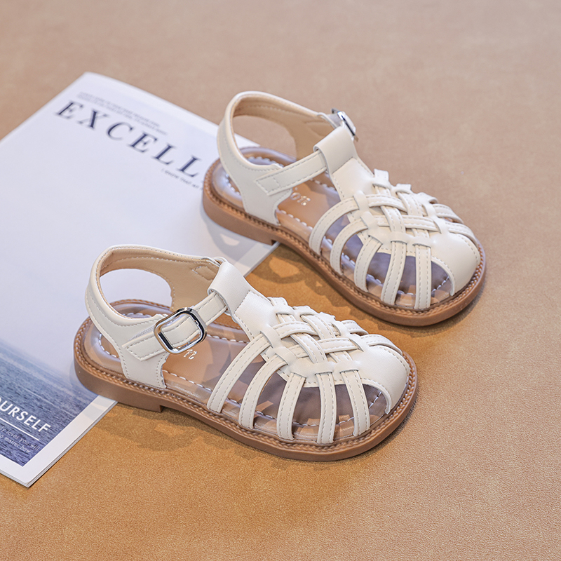 Viral Hot‑Sell Boys & Girls Basket‑Weave Vintage Flat Sandals Bulk Supply - Image 5
