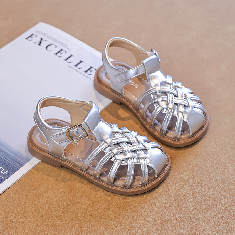 Viral Hot‑Sell Boys & Girls Basket‑Weave Vintage Flat Sandals Bulk Supply - Image 6