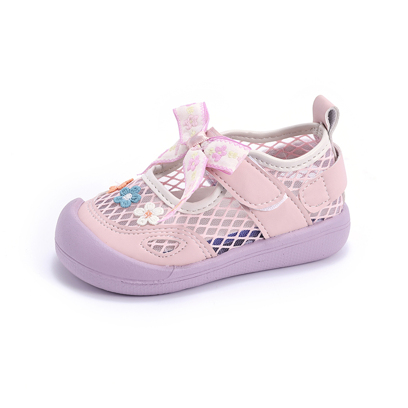 Girls Floral Bow Mary Jane Mesh Sandals Wholesale | OEM ODM - Image 2