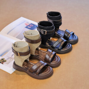 Girls High‑Top Buckle Gladiator Sandals Wholesale | OEM ODM