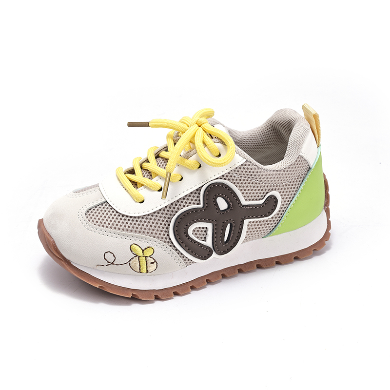 Trendy Retro Kids Sneakers Breathable Mesh Running Shoes with Cute Cartoon Details for Boys & Girls Lightweight Sport Footwear - Image 2