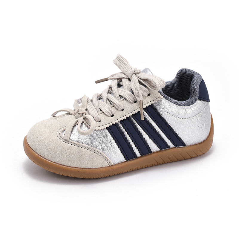 Factory Wholesale Viral Striped Kids Trainers, Non-Slip, Support OEM ODM - 图片 4
