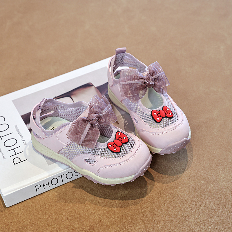 Wholesale Girls Bow Sneakers | Lightweight Mesh Kids Casual Shoes OEM - Image 4