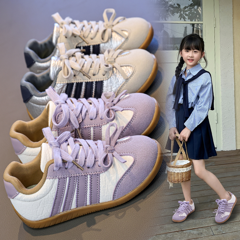 Factory Wholesale Viral Striped Kids Trainers, Non-Slip, Support OEM ODM - 图片 7