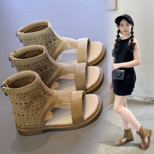 Wholesale Girls Hollow Cutout Gladiator Sandals Kids Casual Summer Sandals OEM