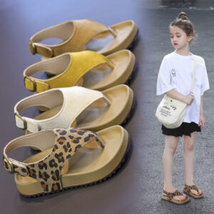 Kids Leopard Print Thong Platform Sandals Wholesale | OEM ODM