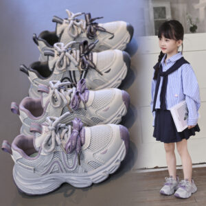 Trendy Retro Mesh Kids Sneakers Breathable Running Shoes for Boys & Girls Lightweight Casual Sport Footwear