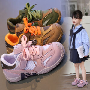Breathable Mesh Kids Lace-Up Athletic Shoes | Anti-Slip Outdoor Casual Footwear Wholesale
