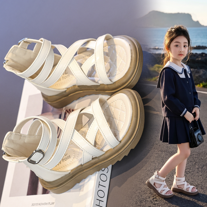 Girls Cross‑Strap High‑Ankle Gladiator Sandals Wholesale | OEM ODM - Image 5