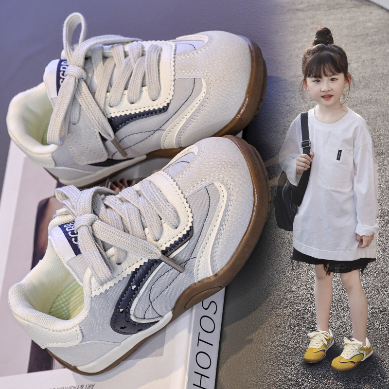 Children Retro German Trainers | Custom Logo Colorblock Outdoor Sport Footwear - Image 7