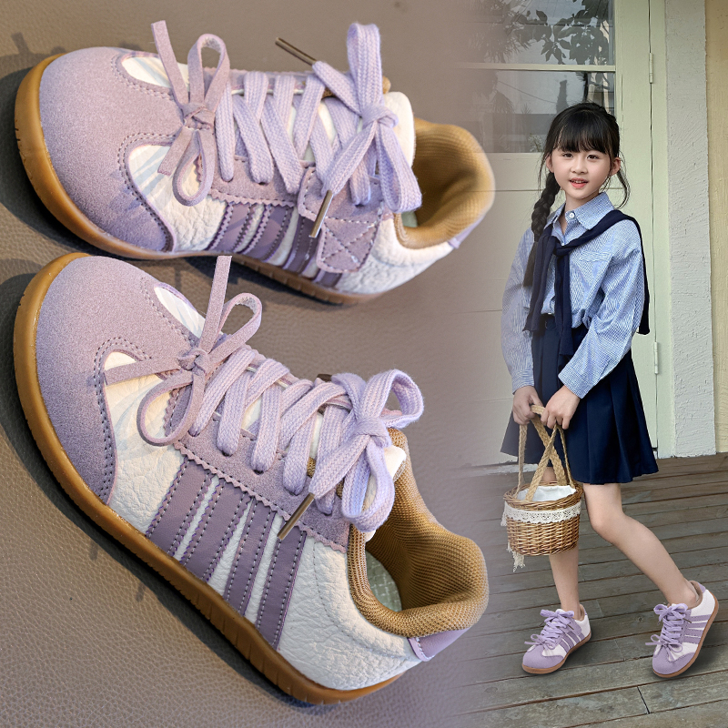 Factory Wholesale Viral Striped Kids Trainers, Non-Slip, Support OEM ODM - Image 4