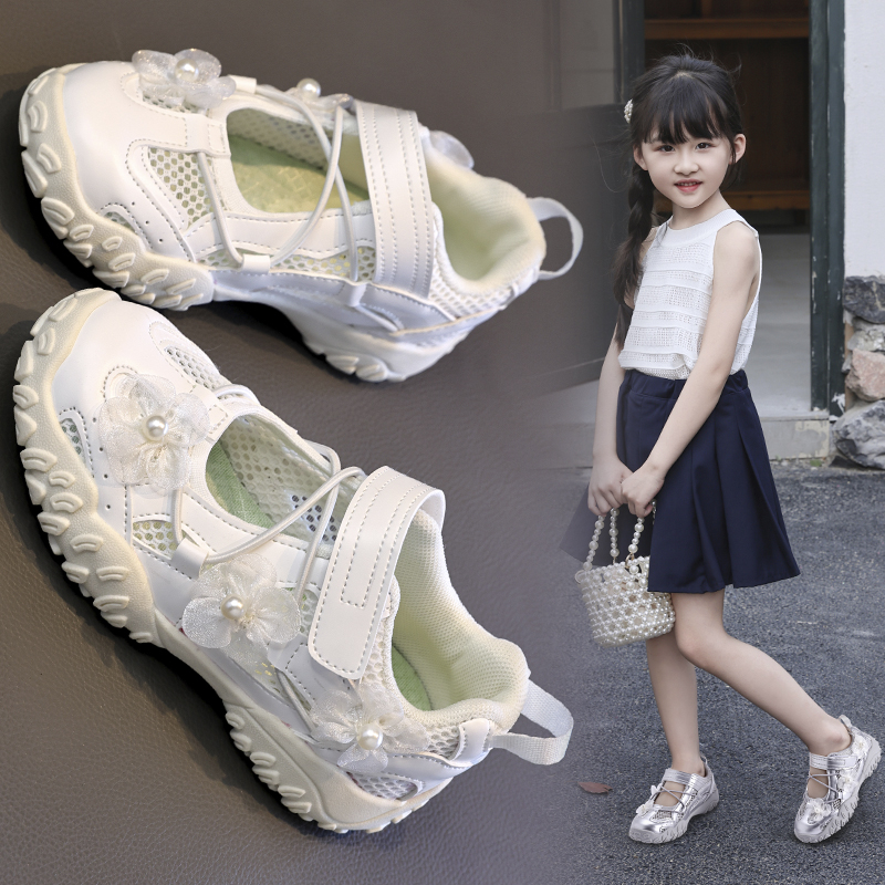 Girls Floral Mesh Closed‑Toe Sandals Wholesale | OEM ODM - Image 5