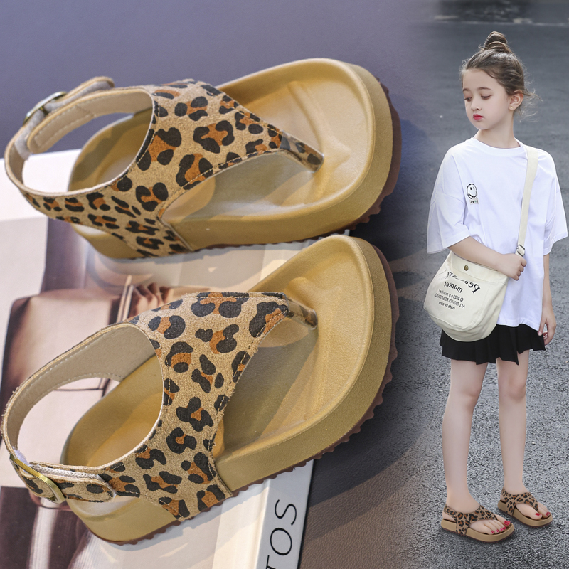 Kids Leopard Print Thong Platform Sandals Wholesale | OEM ODM - Image 8
