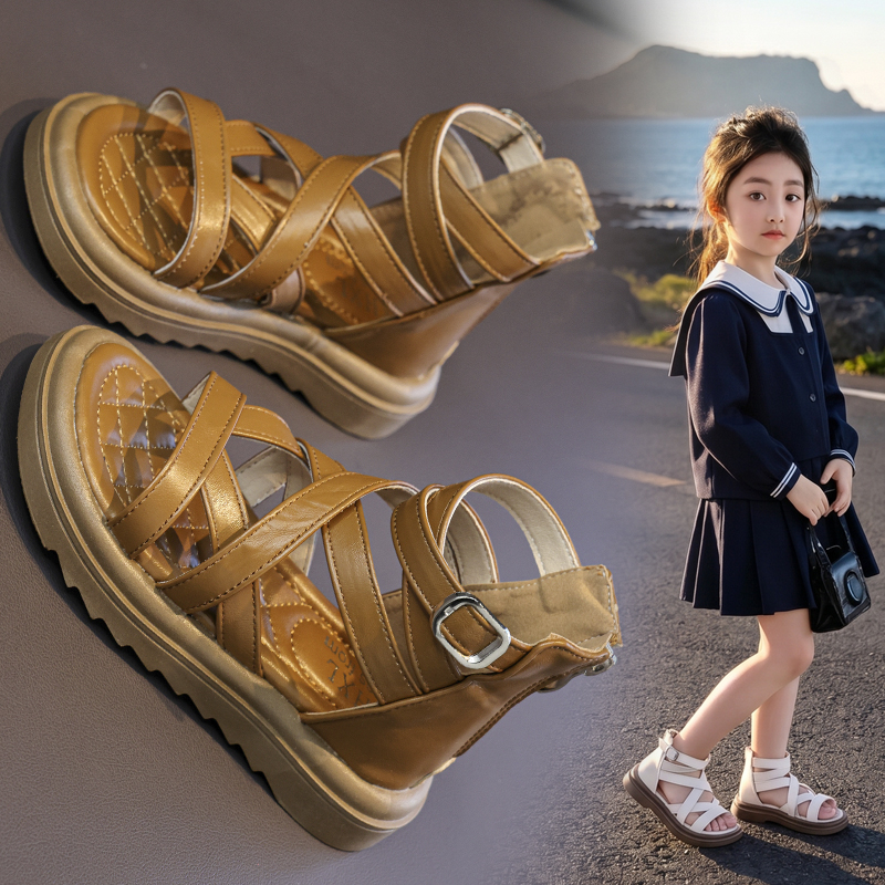 Girls Cross‑Strap High‑Ankle Gladiator Sandals Wholesale | OEM ODM - Image 7