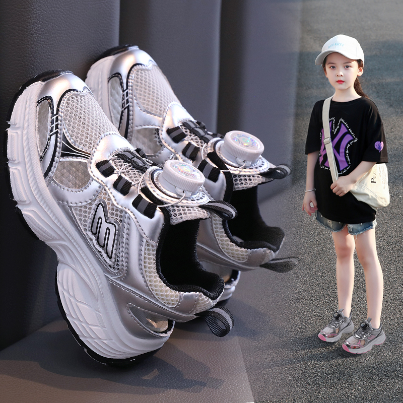 Tech Kids Runner Sneakers Breathable Mesh Y2K Sport Shoes for Boys & Girls Lightweight Casual Footwear - Image 2