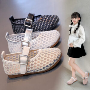 Wholesale Girls Mesh Mary Jane Shoes | Breathable Casual School Style Sandals OEM Manufacturer