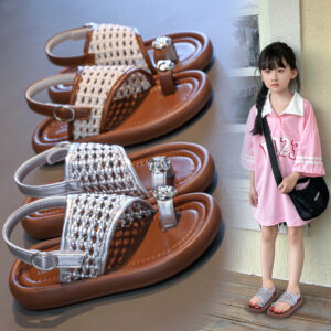 Girls Woven Thong Sandals With Rhinestone Wholesale | OEM ODM