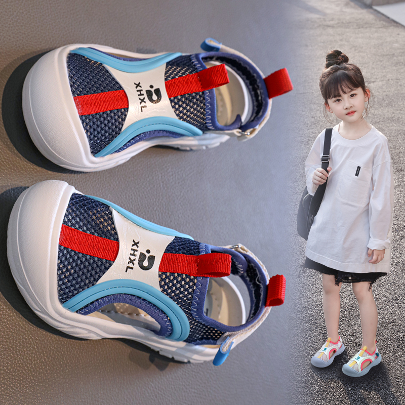 Wholesale Kids Sport Sandals | Girls Closed Toe Mesh Summer Shoes OEM - Image 7