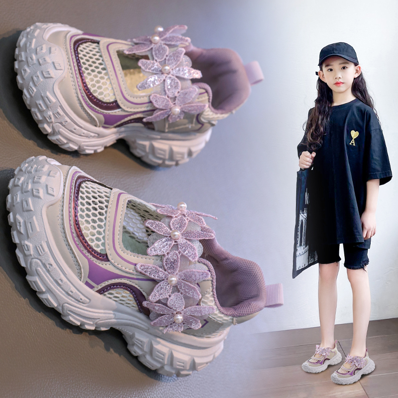 Breathable Floral Girls Sneakers Wholesale | Custom Kids Footwear - Image 5