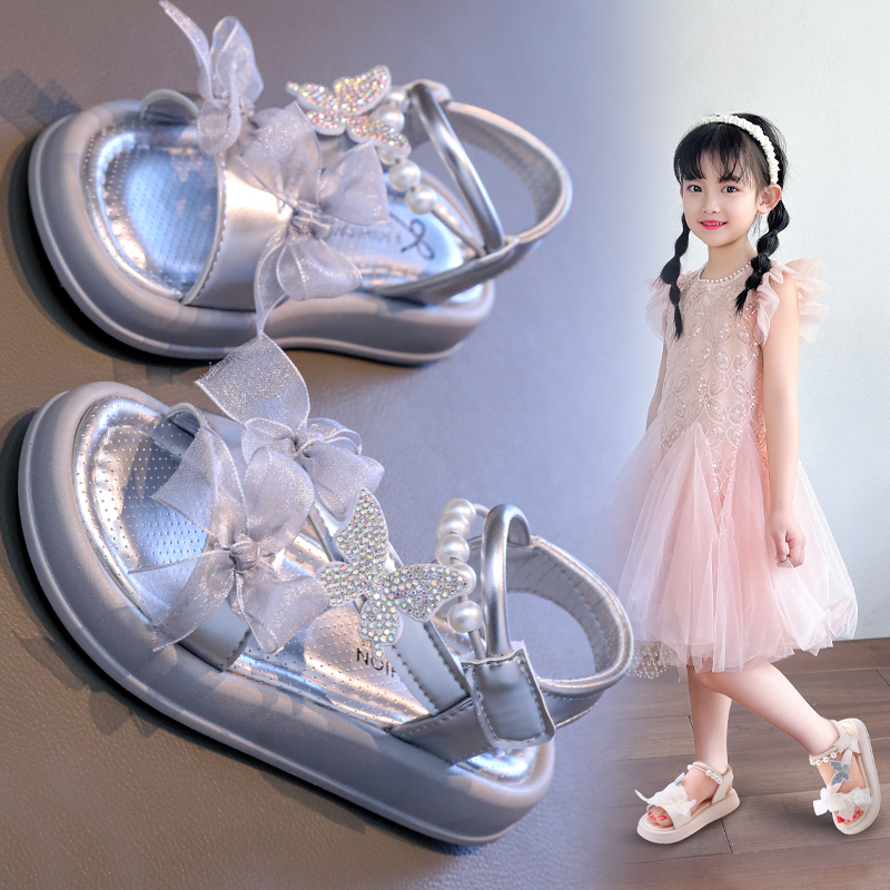 Girls Princess Sandals Wholesale | Bow Dress Shoes OEM Factory - Image 3