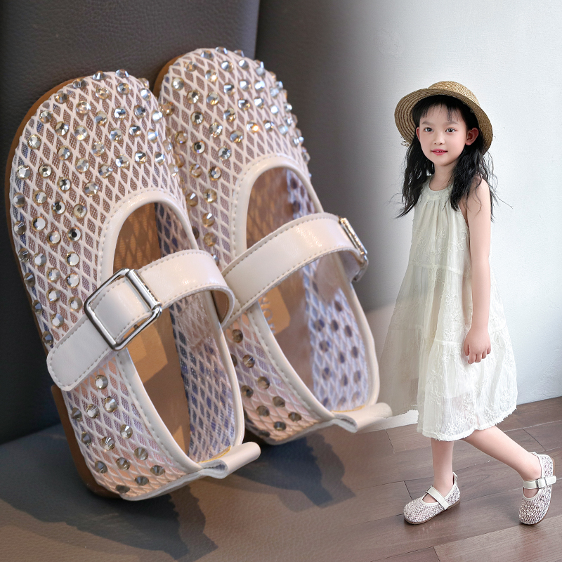 Wholesale Girls Bling Mary Jane Shoes | Rhinestone Party Sandals OEM Manufacturer - Image 5