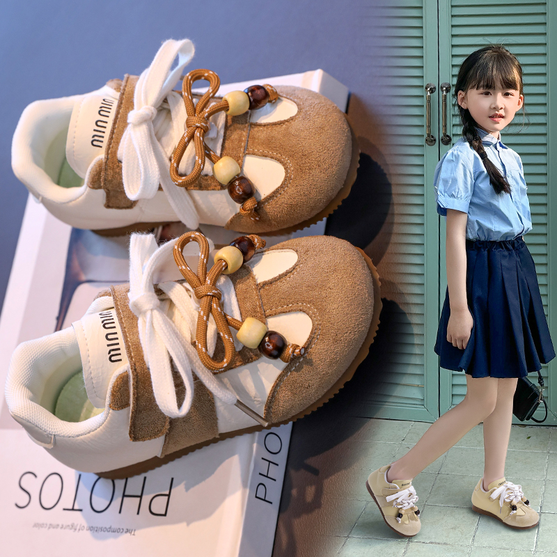 Hot Pick Kids Lace‑Velcro Mixed Retro Casual Shoes Custom Logo - Image 4