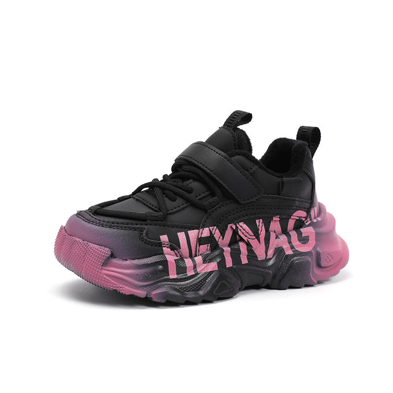 Fleece Lined Platform Kids Sneakers Wholesale | Warm Non-Slip Winter Shoes for Boys & Girls - Image 2