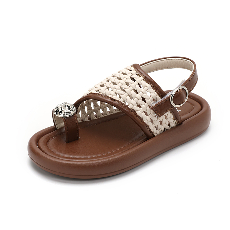 Girls Woven Thong Sandals With Rhinestone Wholesale | OEM ODM - Image 4
