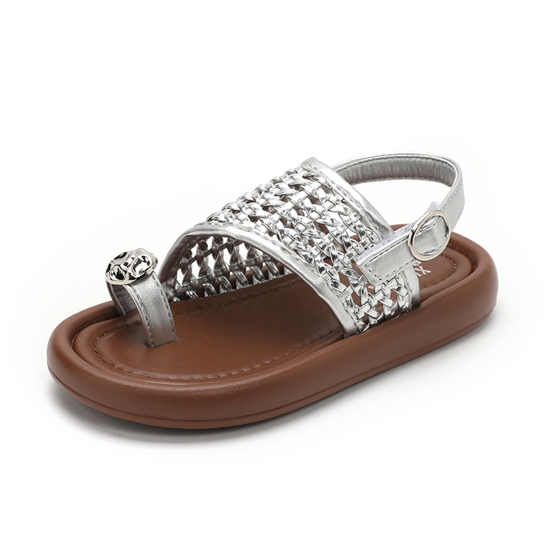 Girls Woven Thong Sandals With Rhinestone Wholesale | OEM ODM - Image 5