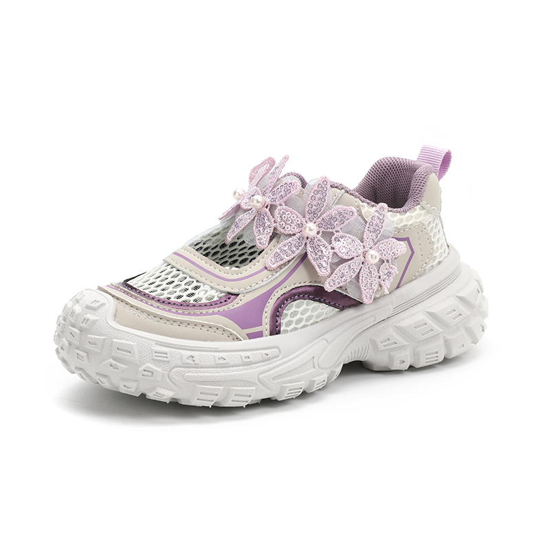 Breathable Floral Girls Sneakers Wholesale | Custom Kids Footwear - Image 3
