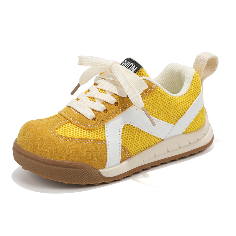Girls Kids Sports Sneakers | Breathable Mesh Casual Lace-Up Shoes with PU Upper for All Seasons - Image 4