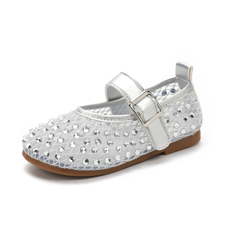 Wholesale Girls Bling Mary Jane Shoes | Rhinestone Party Sandals OEM Manufacturer - Image 2