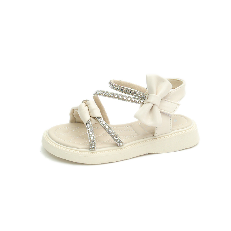Wholesale Girls Bow Princess Sandals | Glitter Summer Dress Shoes OEM Manufacturer - Image 2